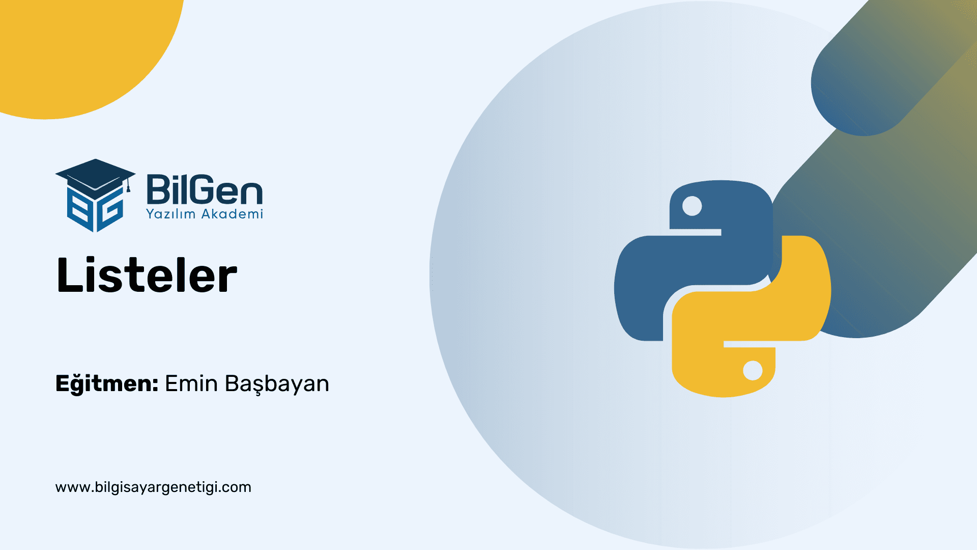 Python'da Listeler: Temel İşlemler