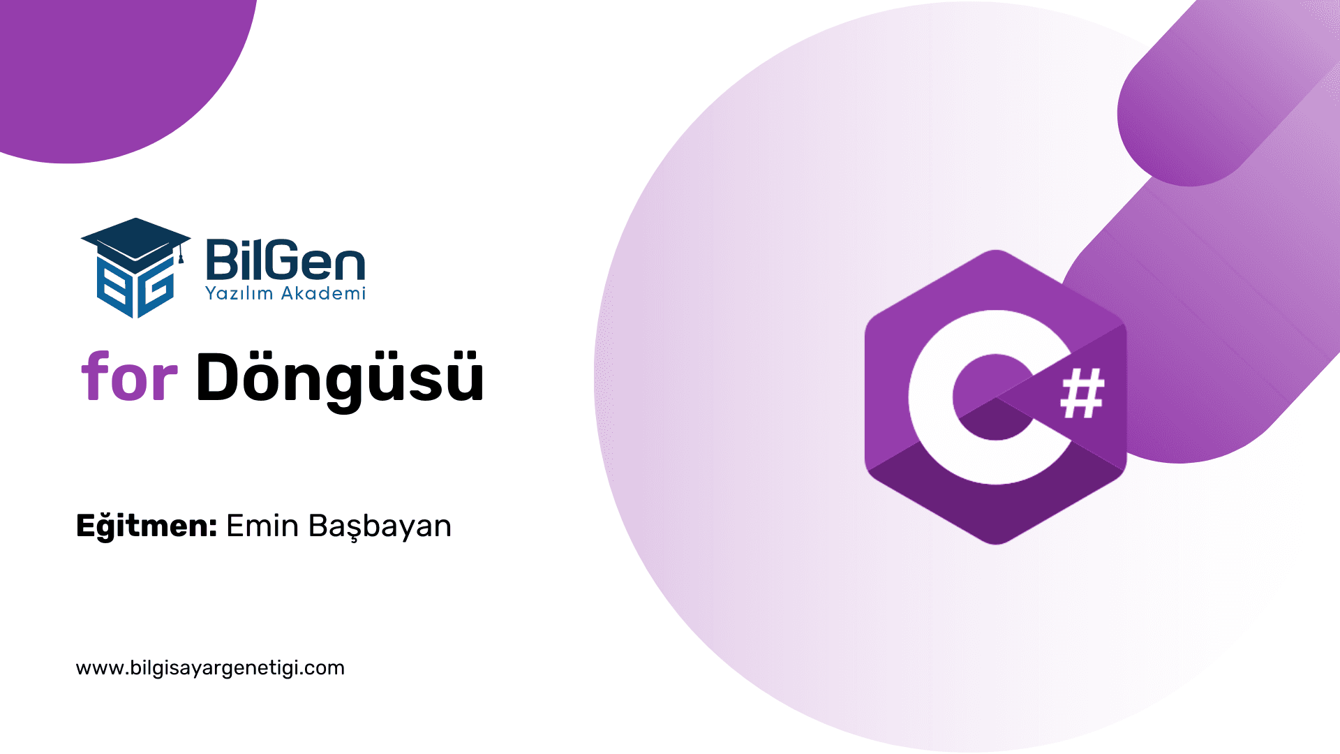 C# ile for Döngüsü