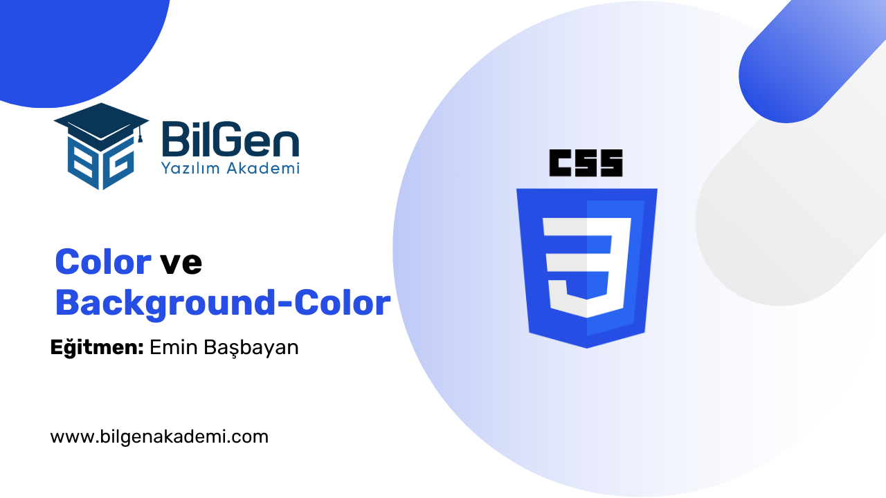 CSS Color ve Background-Color