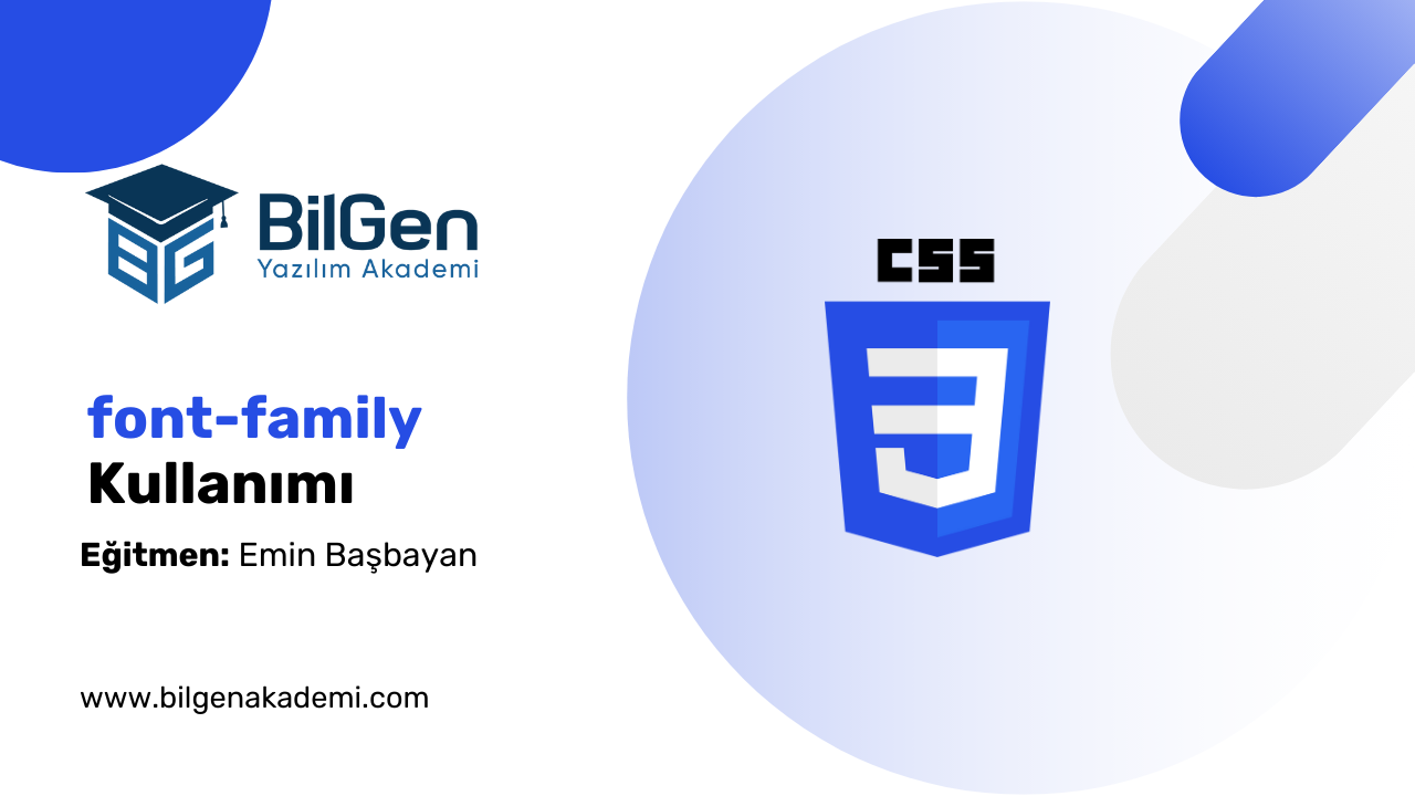 CSS font-family Kullanımı